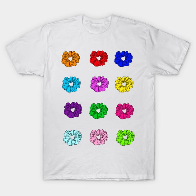 Colorful Scrunchies T-Shirt by JPDesigns